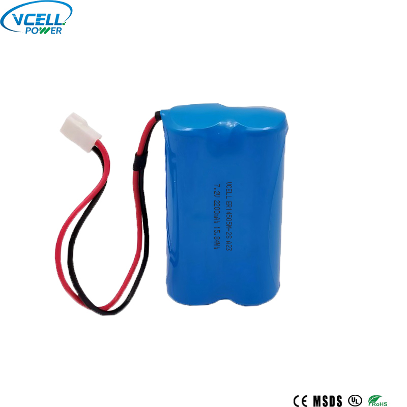 7,2V 2200mAh ER14505-2S Lithium Primary Akkupaketti