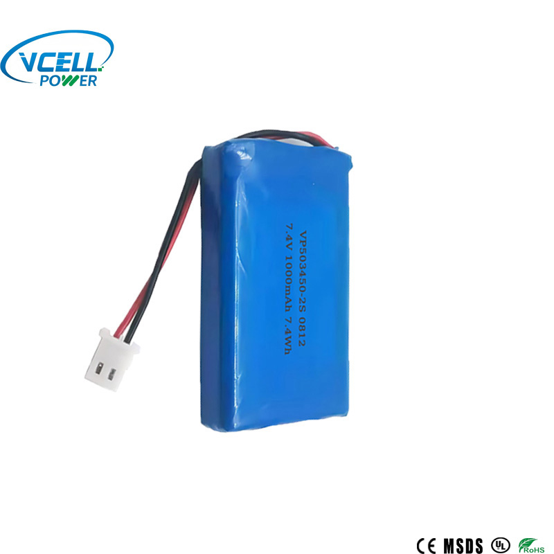 7,4 V 1000 mAh 503450 2S LiPo-akku